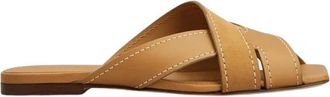 Tod's Sand. Cuoio Flat 99L Fasce Incr - Dames - Sandalen - Bruin - 36 EU - Leer - Schoenen