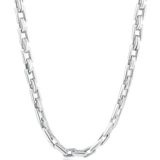 Pompeii3 Mens 14k Gold (80gram) or Platinum (150gram) 6.5mm Link Chain Necklace 24