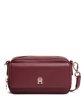 Tommy Hilfiger zip-fastening logo shoulder bag - women - Fabric - One Size - Red