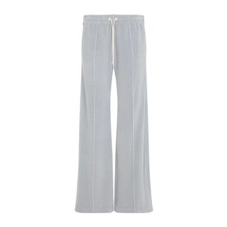 Celine Wide Trousers, female, Blue, Size: XS Striped Chenille Track Pants