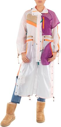 Kolor Ladies Colorblock Transparent Nylon Mesh Coat, Size Small