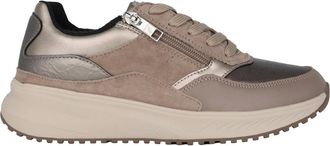 Waldl&auml;ufer H-Mara Lace-Zip Sneaker - Dames - Sneakers - Bruin - 39 EU - Leer - Schoenen