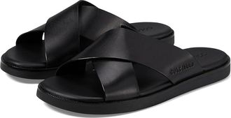 Cole Haan Nantucket Cross Strap Sandals Mens Sandals Black/Black : 9 D - Medium, Leather