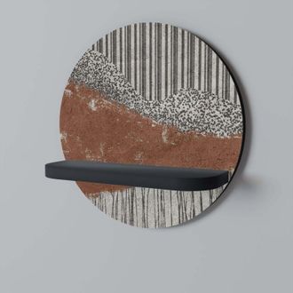 OEM Terreno Rayado Estante Redondo Negro