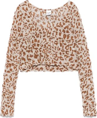 Nanushka Top crop con stampa grafica - Toni neutri