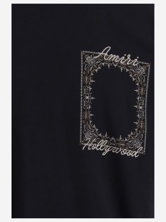 Amiri Logo-Print Cotton T-Shirt - Black
