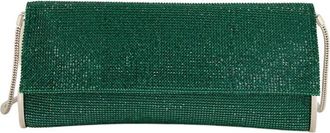 Benedetta Bruzziches Rhinestone Kate Clutch Tas - Dames - Schoudertassen - Groen - ONE Size - Satijn - Tassen