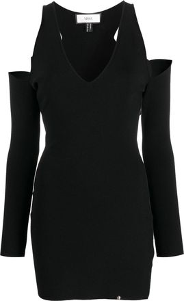 Nissa cold-shoulder mini dress - women - Polyester/Viscose - 36 - Black