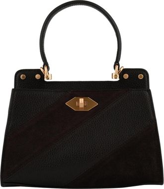 Pourchet Le Trianon Daim - Dames - Handtassen - Zwart - ONE Size - Leer - Tassen