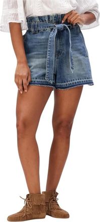Suncoo Dames, Korte broeken, Blauw, Maat: S Linnen