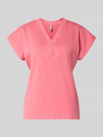 Soyaconcept T-Shirt mit V-Ausschnitt Modell DERBY in Rosa, Gr&ouml;&szlig;e XXL