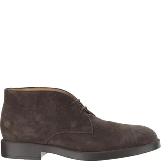 Tod's Tods, Lace-up Boots, male, Brown, Size: 9 1/2 US Brown Suede Ankle Boots Lace-up