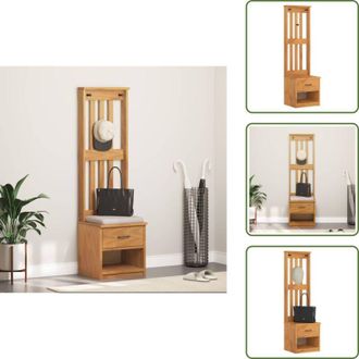 vidaXL Panca da ingresso - vidaXL Albero da Ingresso SANDNES 45x40x159,5 cm in Legno di Pino - Armadio per scarpe