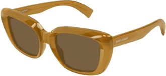 Saint Laurent Cat-eye Zonnebril - Dames - Zonnebrillen - Geel - ONE Size - Nylon - Accessoires