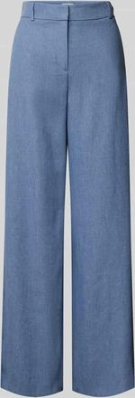 Jake*s Wide Leg Anzughose mit Leinen-Anteil in Blau, Gr&ouml;&szlig;e 32