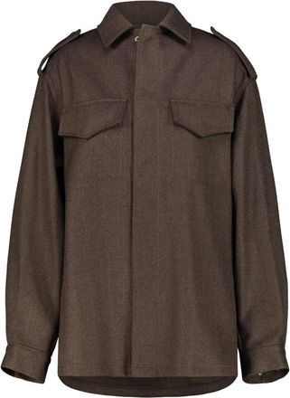 DRHOPE Giacca-camicia con tasche - Marrone