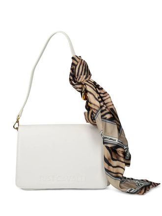 Just Cavalli embossed-logo shoulder bag - women - Polyurethane Resin - One Size - White