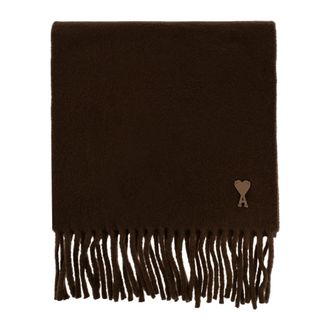 Ami Bufanda de Lana con Parche Ami de Coeur - Accessories - unisex - Marr&oacute;n - ONE SIZE