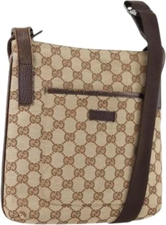 Gucci Pre-owned Cross Body Bags, female, Beige, Size: ONE SIZE Pre-owned Vintage Shoulder Bag