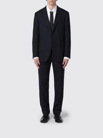 Lardini Single-Breasted Virgin Wool Pinstripe Dress