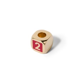 Miu Miu Enameled Metal Dice Charm, Woman, Red