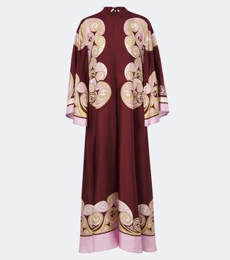 La DoubleJ Kells Swirl silk satin maxi dress