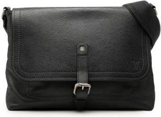 Louis Vuitton Pre-owned Utah Omaha - Dames - Vintage Schoudertas - Zwart - ONE Size - Leer - Vintage
