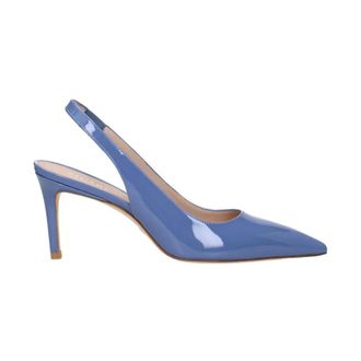 Stuart Weitzman Pumps, female, Blue, Size: 6 US Patent Leather Pointy Toe Sandals