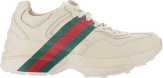 Gucci Ivory Striped Ryhton Sneakers