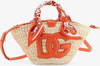Dolce & Gabbana Borsa a tracolla maiolica in pelle e rafia - DOLCE & GABBANA - gender_Woman