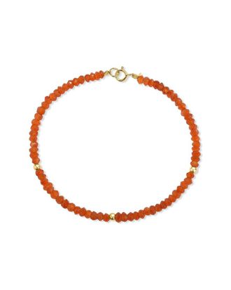 Jewelmak 14K Carnelian Bracelet