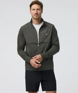 Vuori Clothing Sunday Element Track Jacket | Mocha Heather | Medium