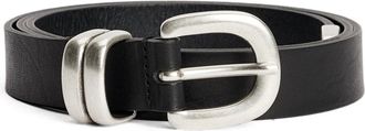 By Malene Birger Leren Riem Zoilo - Dames - Riemen - Zwart - ONE Size - Leer - Accessoires
