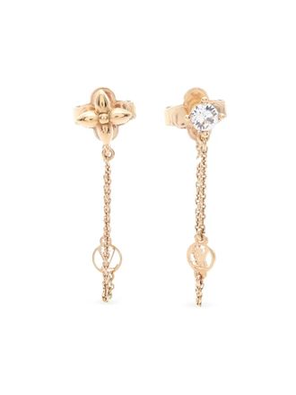 Louis Vuitton gold Petit Louis rhinestone earrings - women - Gold/Rhinestone - One Size