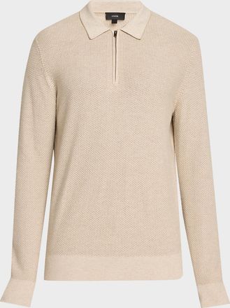 Vince Men & apos;s Jacquard Quarter-Zip Polo Sweater
