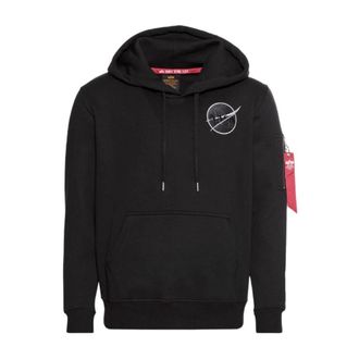 Alpha Industries Hombre, Sudaderas, Negro, Talla: M
