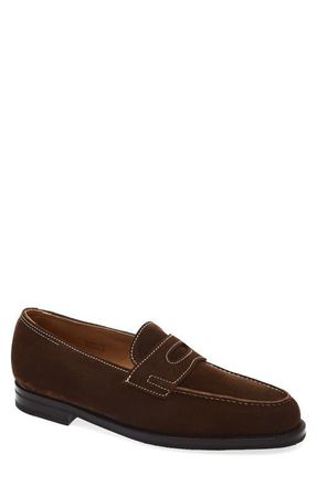 John Lobb Lopez Penny Loafer in 2Y-Dark Brown at Nordstrom, Size 10.5Us