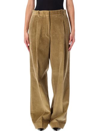 R&oacute;he Velvet Ted Wide Corduroy Straight-Leg Pants