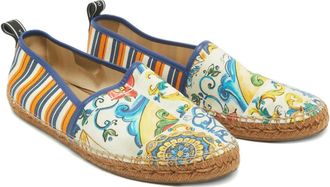 Dolce & Gabbana Espadrillas con motivo maioliche - Bianco