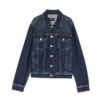 7 For All Mankind Dames, Jassen, Blauw, Maat: S Katoen