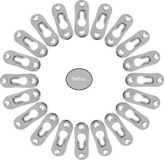 OEM 50 Piezas De Colgadores De Metal Con Forma De Ojo De Cerradura, Fijaciones Invisibles, Sujetadores Para Agujeros De Pintura, Fijaciones Para Armarios,