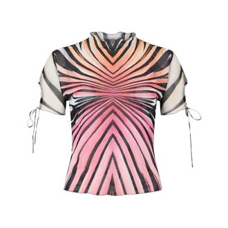 Roberto Cavalli Ray Of Paradise Print Top - female - Roberto Cavalli - Blouses - Multicolor - XS - Blouses & Shirts