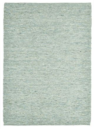 THEKO Alfombra tejida a mano en lana virgen - verde 190x290 cm