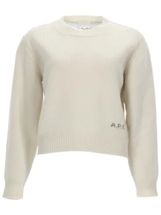 A.P.C. Off White Crew Neck Sweater
