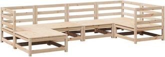 vidaXL Juego De Sof&aacute;s De Jard&iacute;n 6 Piezas Madera Maciza De Pino Vidaxl