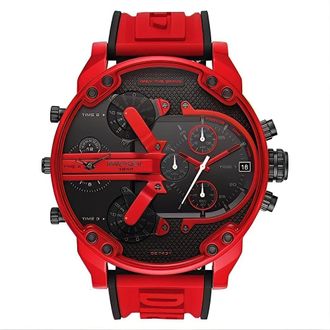 Diesel Accessoires, Heren, Rood, ONE Size, Mr Daddy 2.0 Horloge