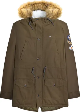 Lambretta Heren Sherpa gevoerde Parka (Kaki Groen)