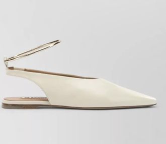 Jil Sander leather slingback ballerina shoes