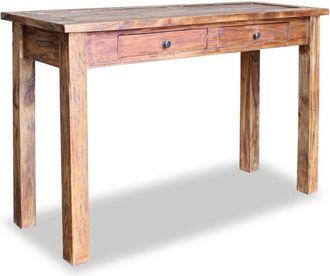 vidaXL Console Table Solid Mahogany Wood 123x42x75 cm vidaXL