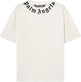 Palm Angels Neck Logo Regular Tee